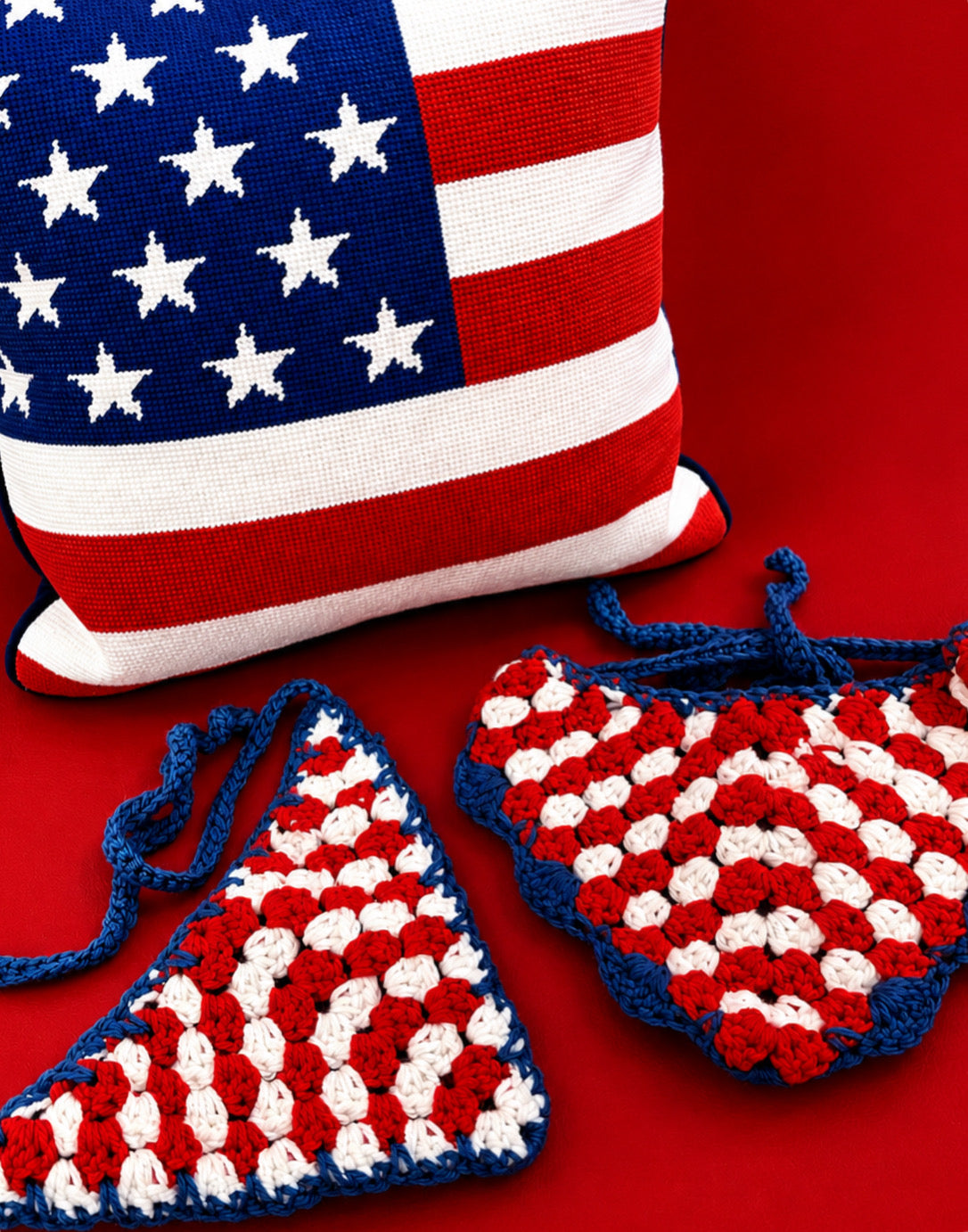 ๐บ๐ธ Summer Anthem Handmade Crochet Dog Bandana