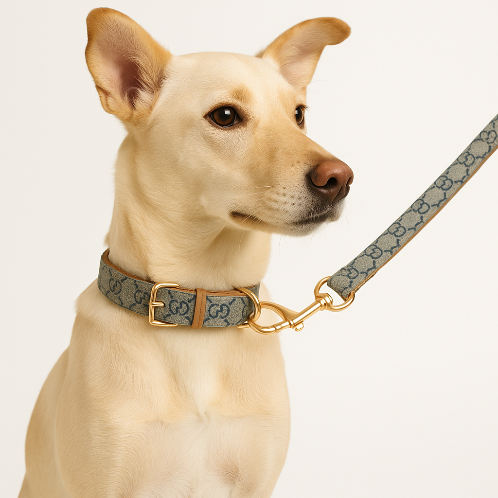 PUCCI Leather Collar & Leash