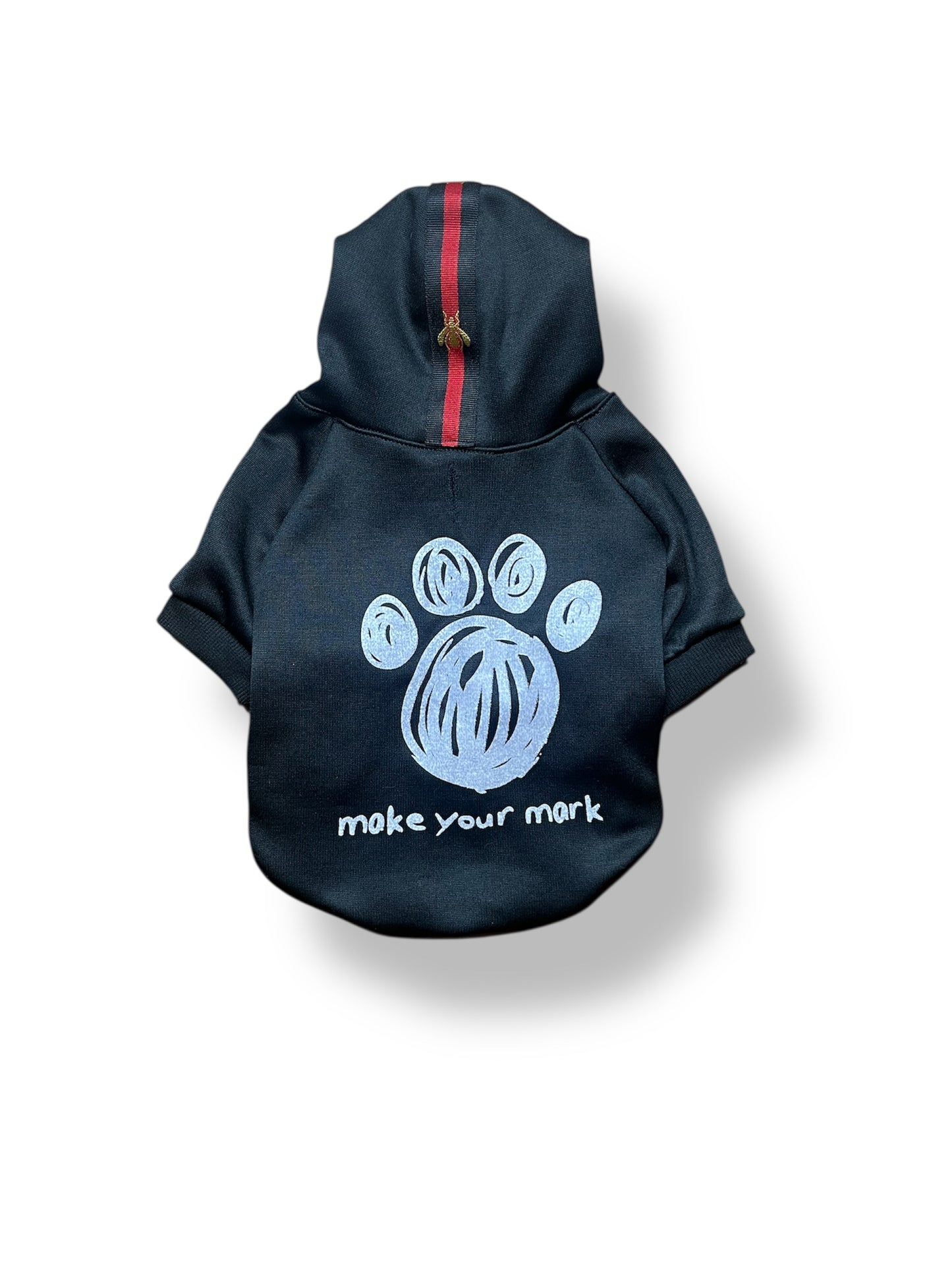 Make Your Mark" Luxe Dog Hoodie – Black Edition