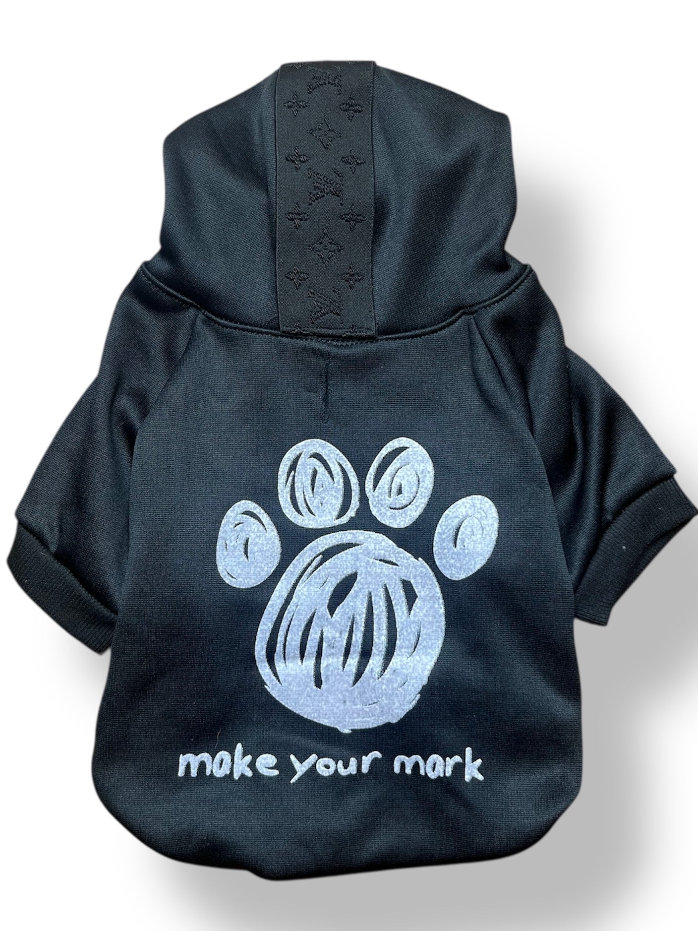 Make Your Mark" Luxe Dog Hoodie – Black Edition