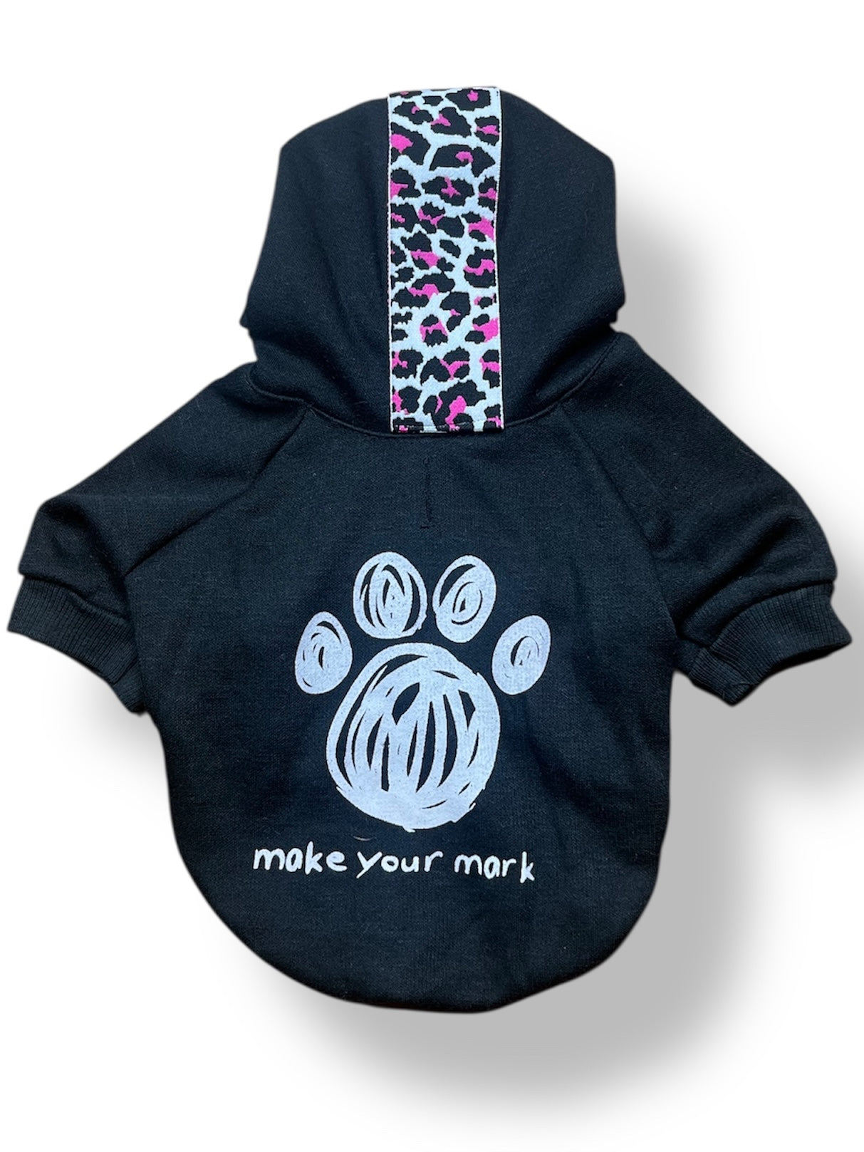 Make Your Mark" Luxe Dog Hoodie – Black Edition