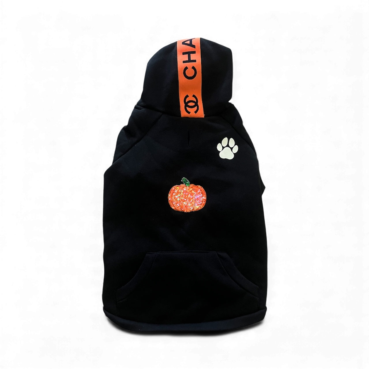 Haute Pumpkin Nights – Handmade Dog Hoodie (Medium)