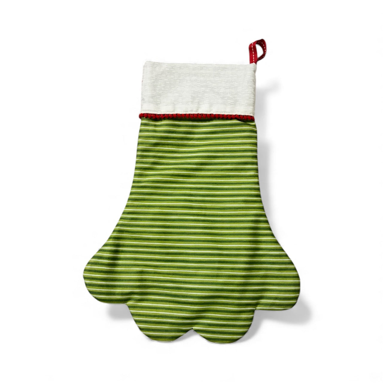 Jolly Green – Paw-Shaped Christmas Stocking