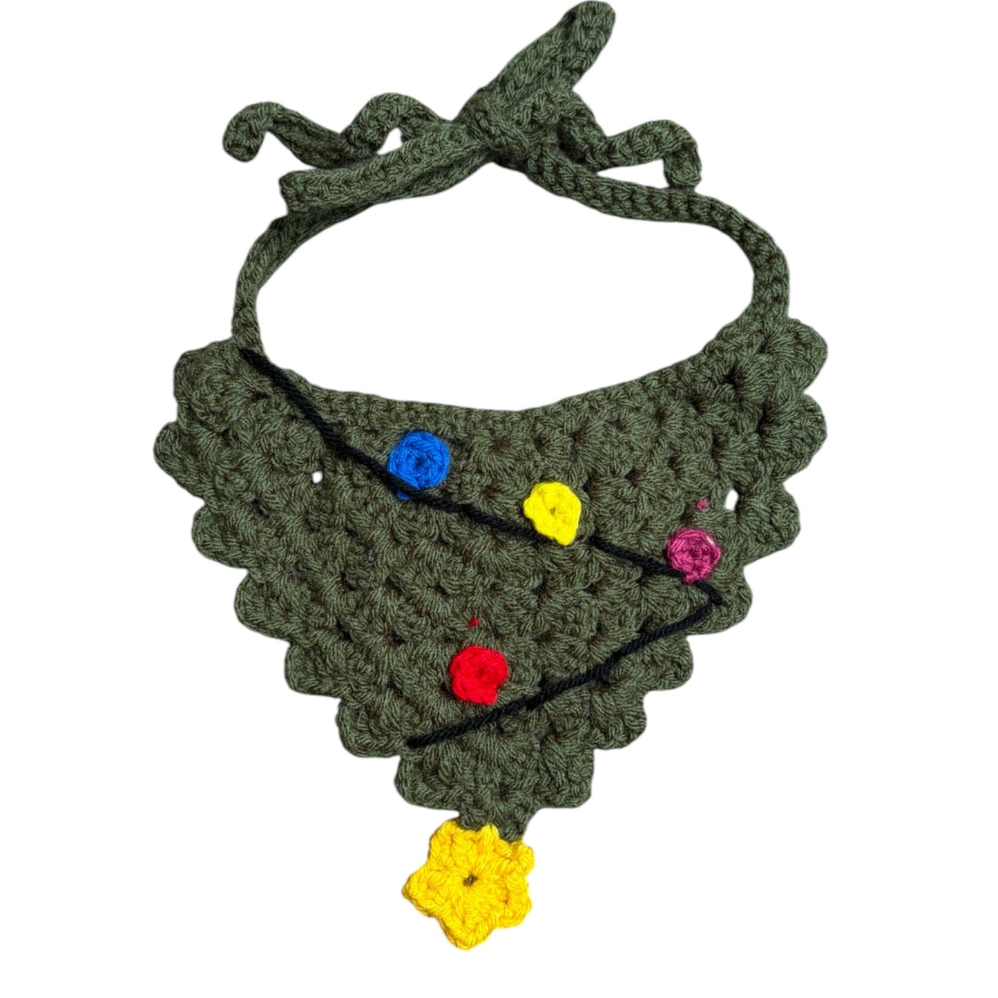 Charlie's Christmas Crocheted Dog Bandana